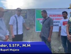 Wakil Bupati Majene Resmikan Penggunaan Proyek Embung untuk Irigasi