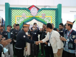 Kafilah Korpri Sulbar Tiba di Palangkaraya Disambut Adat Kalteng