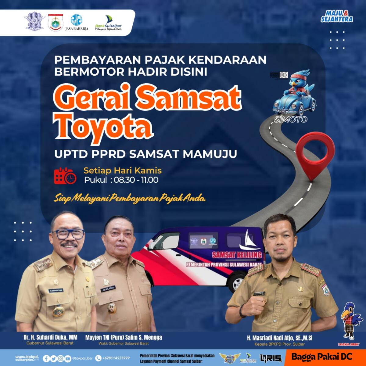 Layanan Gerai Samsat Setiap Hari Kamis untuk Bayar Pajak Kendaraan