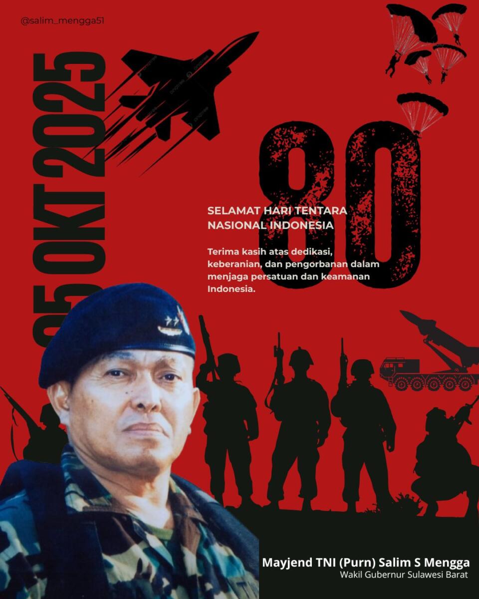 Delapan Dekade TNI, Wagub Sulbar: Bukti Pengabdian Tanpa Pamrih untuk Negeri Delapan Dekade TNI, Wagub Sulbar: Bukti Pengabdian Tanpa Pamrih untuk Negeri