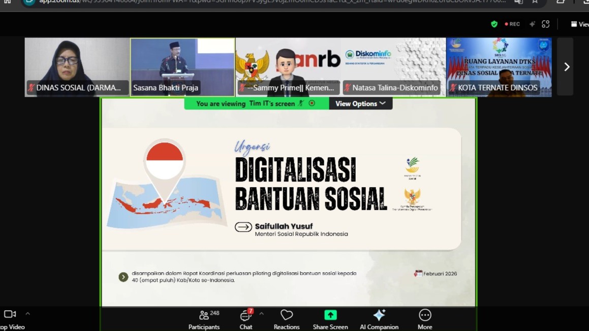 Perkuat Penyaluran Bansos Digital, Kadinsos P3A dan PMD Sulbar Ikut Rakornas 