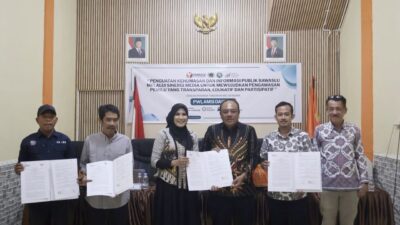 Bawaslu Sulbar Teken MoU Dengan Organisasi Pers